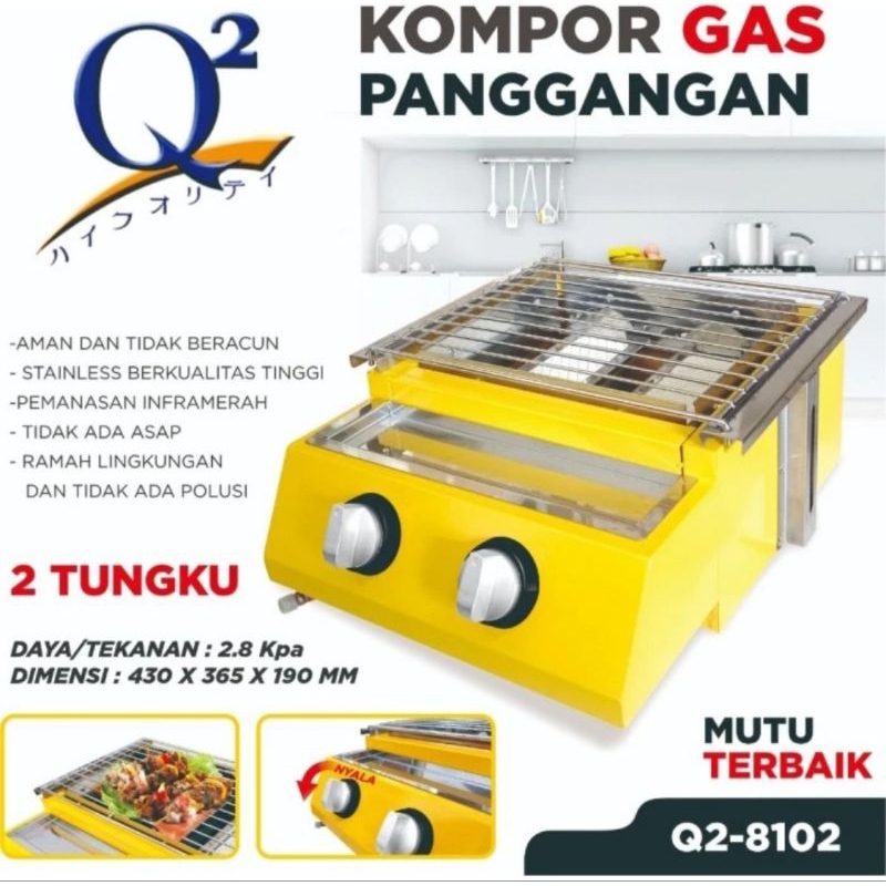 kompor panggangan sosis 2 tungku