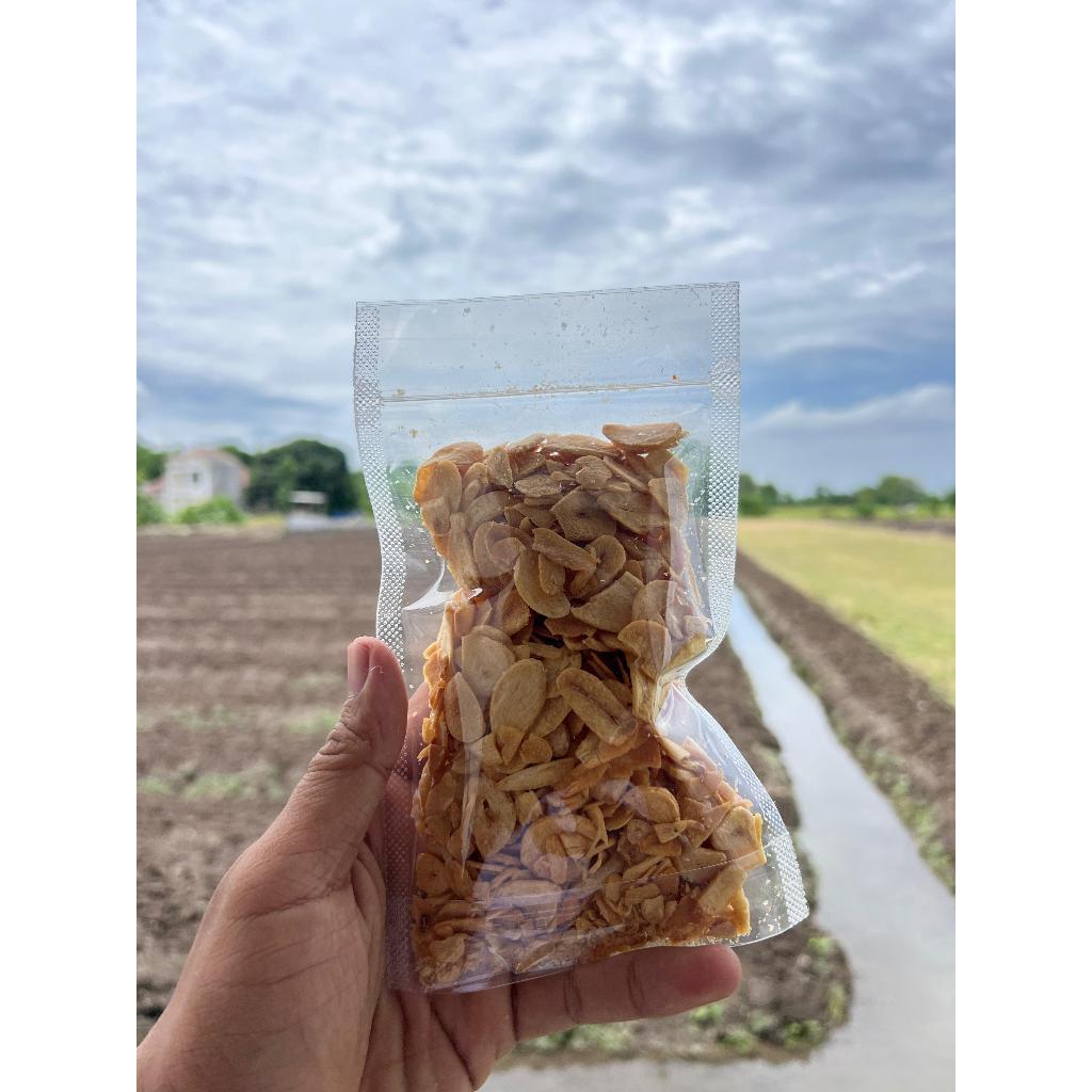 

BAWANG GORENG PUTIH KEMASAN POUCH 100 GRAM GURUH TANPA CAMPURAN TEPUNG
