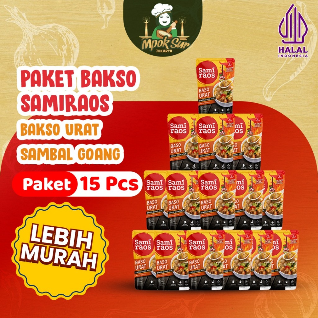 

Paket Bundling Reseller Sami Raos Baso Urat Sambal Goang Samiraos Isi 15pcs