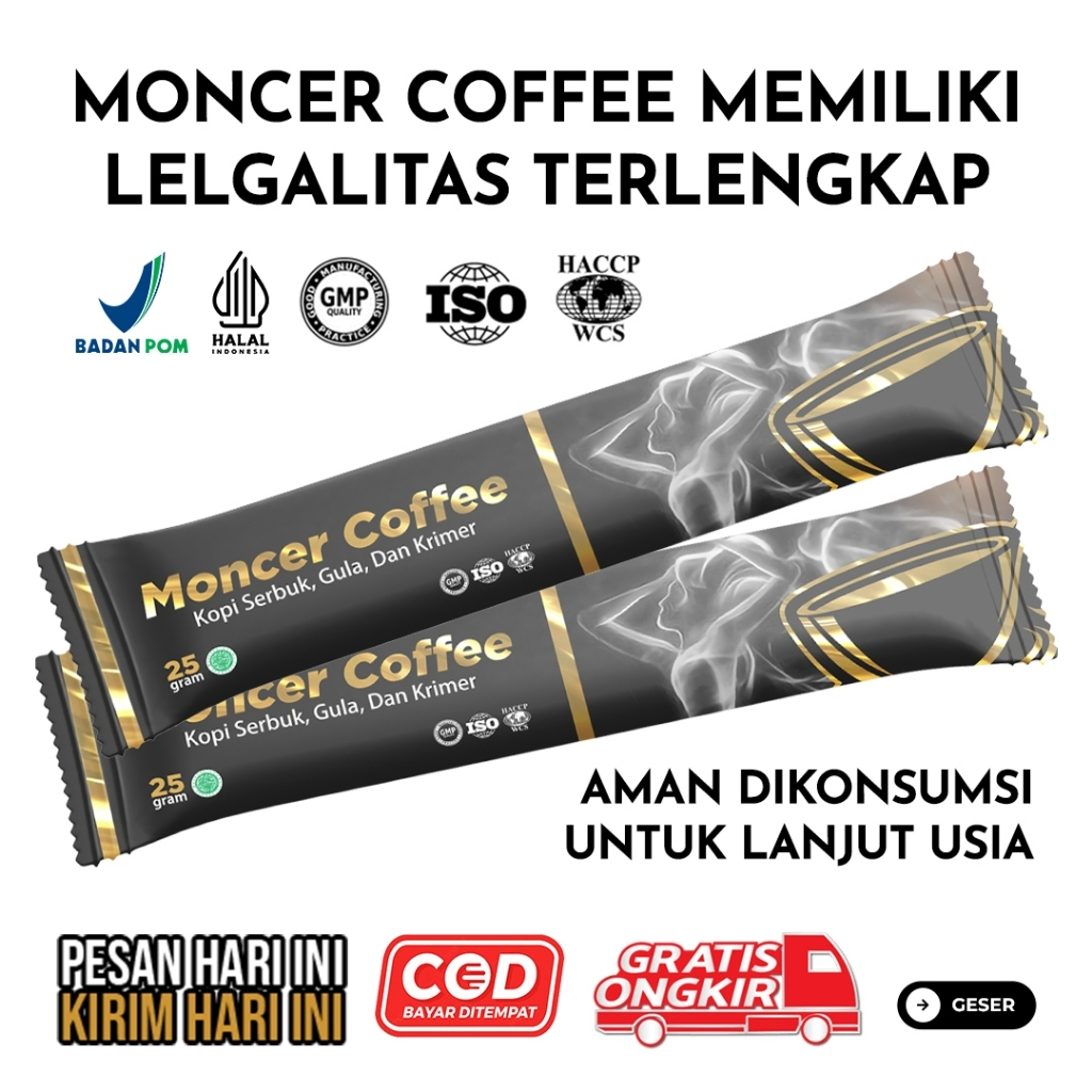 

NF MoncerCoffee Original Kopi Stamina Pria 1 Box Isi 8 Sachet