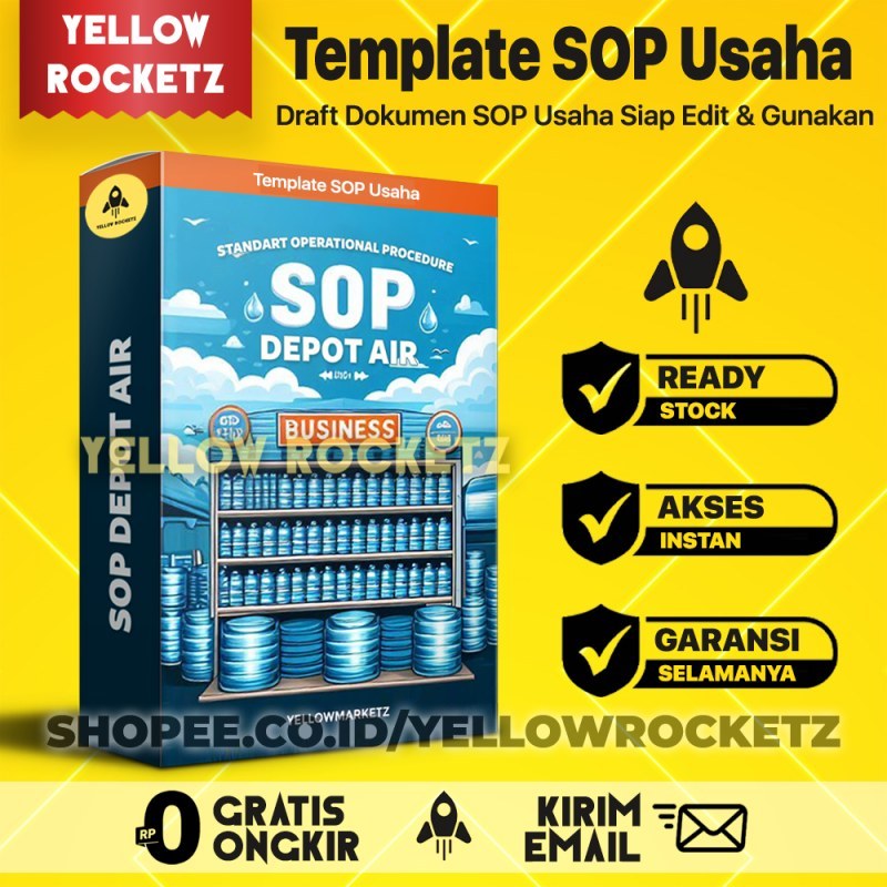 Paket SOP Usaha DEPOT AIR MINUM - Template Standart Operasional Bisnis Depot Pemasok Air Minum
