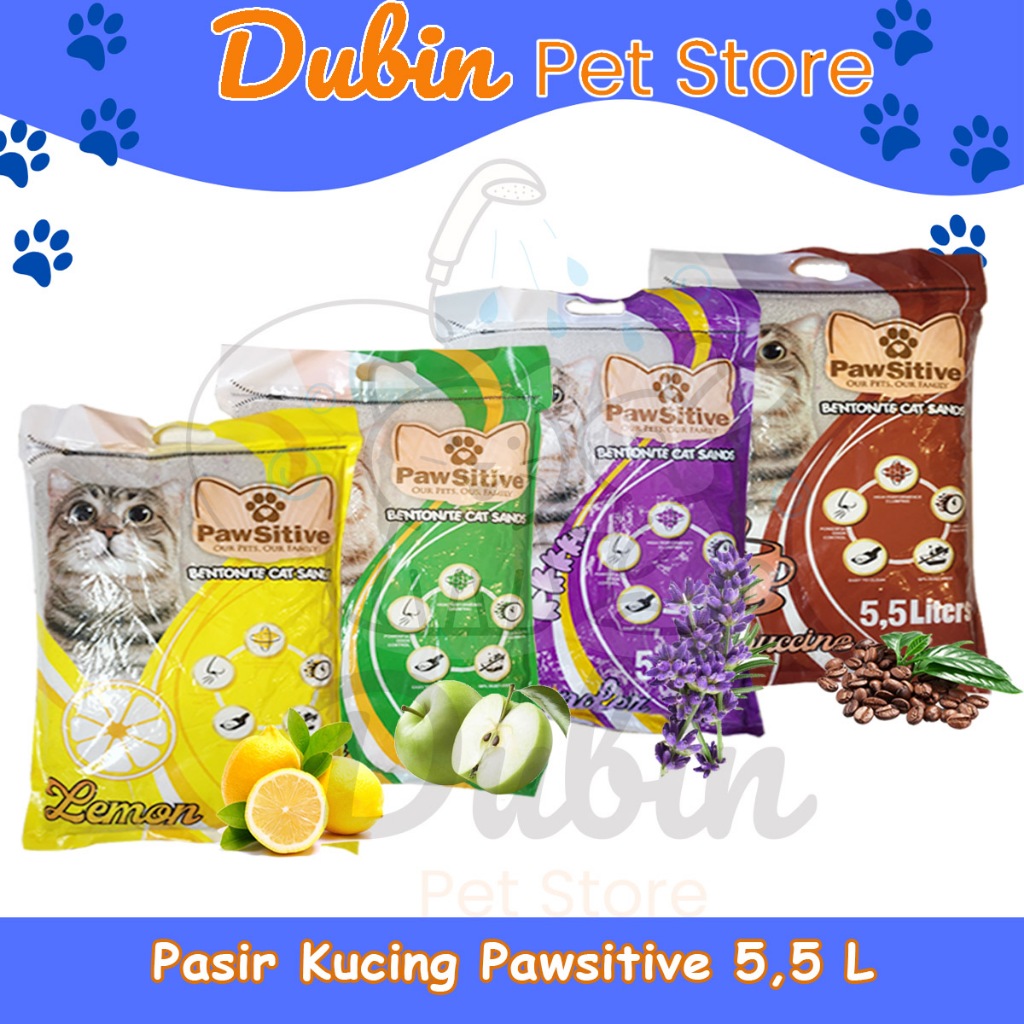 Pasir Kucing Pawsitive 5,5 Liter | Pasir Pawsitive Gumpal Wangi 5,5 Liter