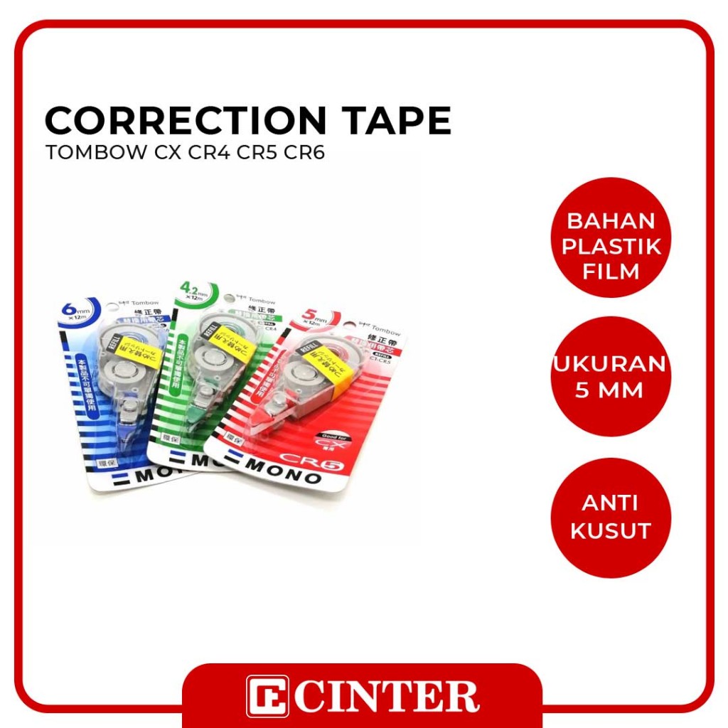 

TOMBOW - REFILL TIP X / ISI ULANG CORRECTION TAPE TYPE CX CR4 CR5 CR6