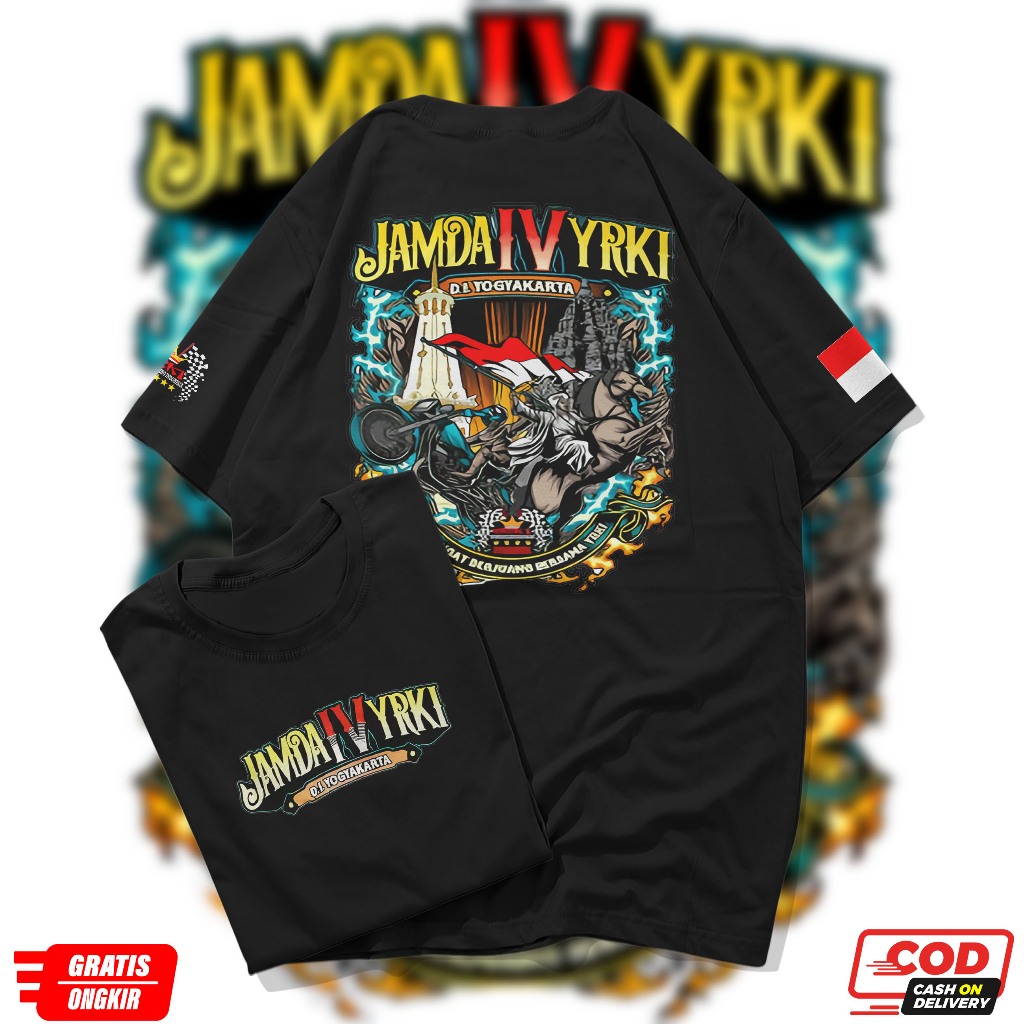 LENGAN PENDEK HITAM KAOS JAMDA IV DIY - KAOS JAMDA IV YRKI PENGPROV DIY by KAGA CREATIVE - KAOS RXLE