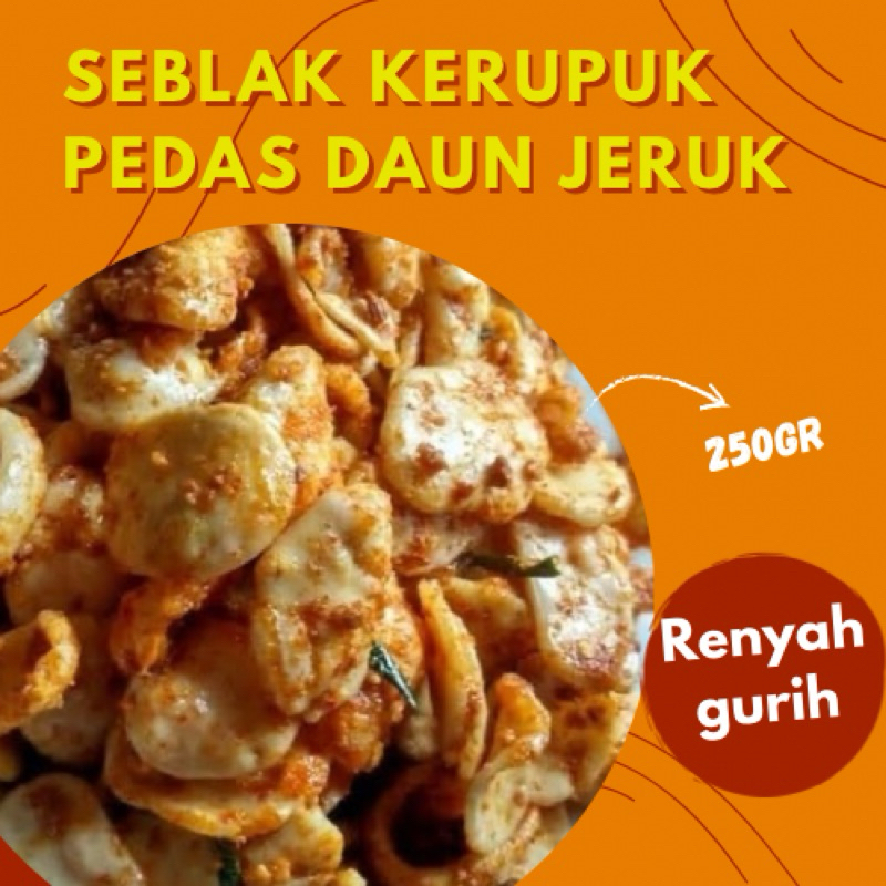

KERUPUK SEBLAK DAUN JERUK- 250GRAM
