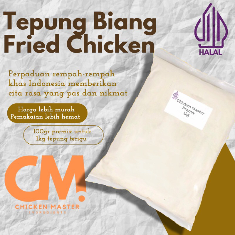

Tepung Premix/ Tepung Biang Fried Chicken 1kg