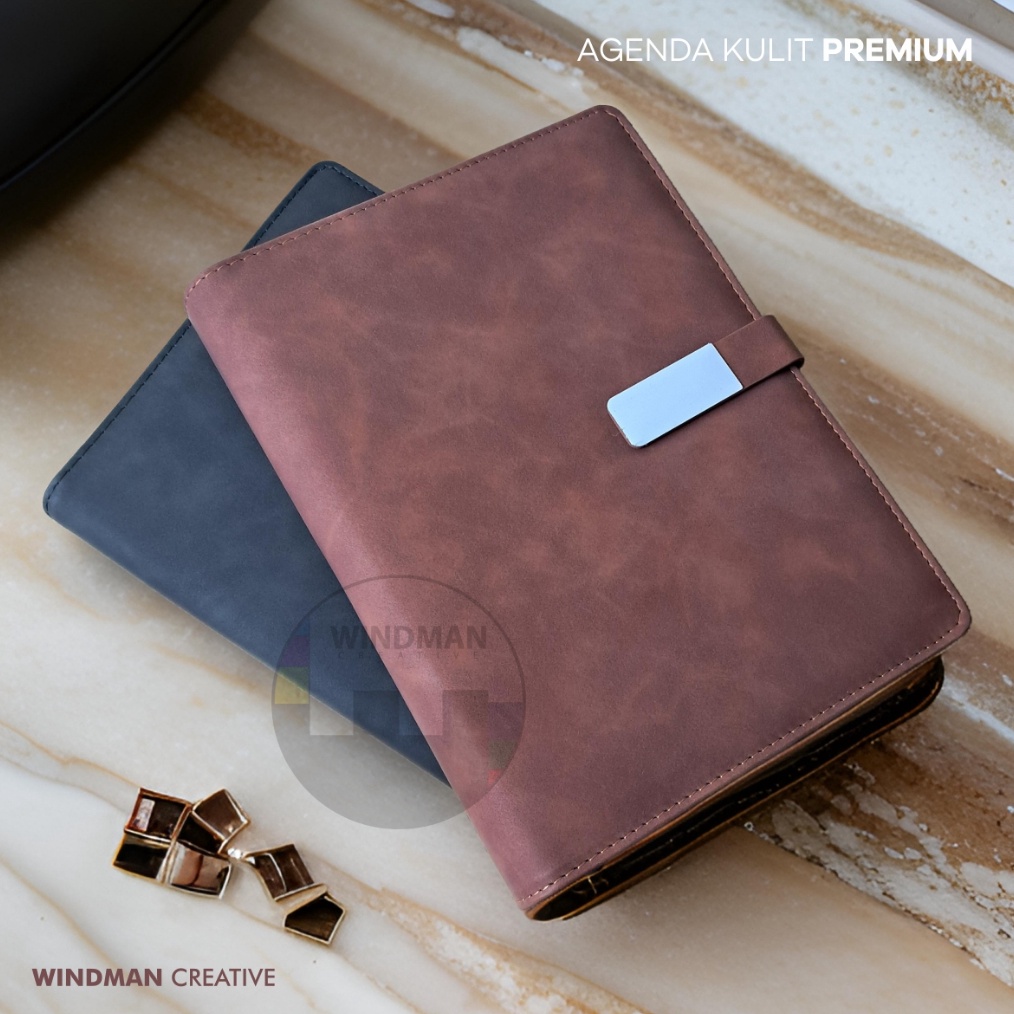 

KODE H92S Notebook Prime Leather Agenda Kulit Premium Binder Kulit Organizer Penutup Magnet Eksklusif