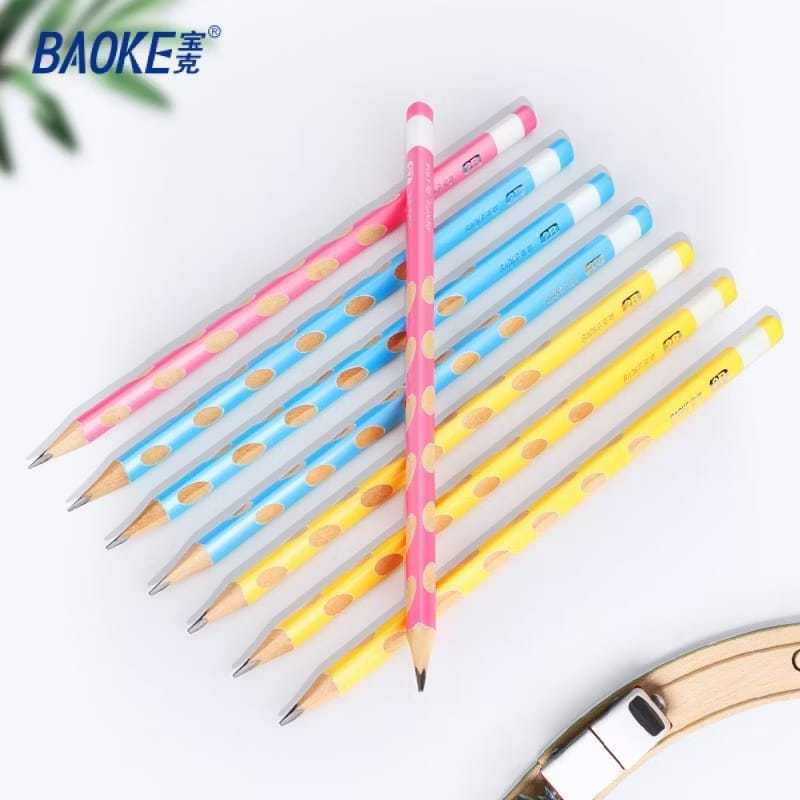 

Baoke triangular pencil/pensil bentuk segitiga 2B (12pcs) PL1706