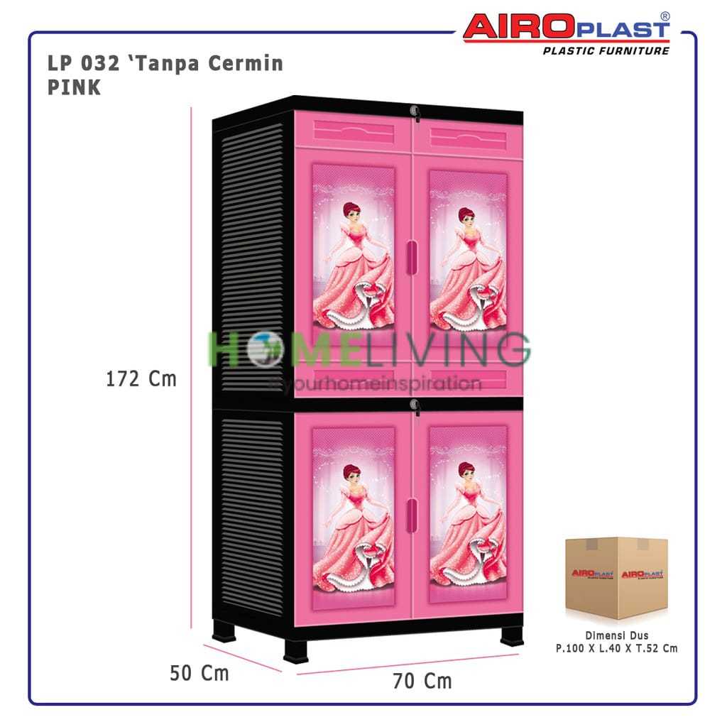 HOMELIVING-Lemari pakaian/lemari plastik/lemari baju/lemariplastik murah pontianak