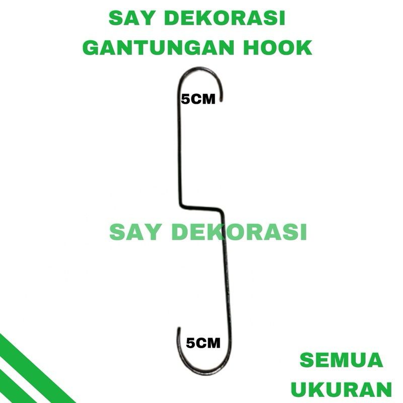 SAY DEKORASI TYPE 105 hook s gantungan besi/PENGAIT BESI/[PROMO] Hook S Gantungan Besi /Pengait Serb