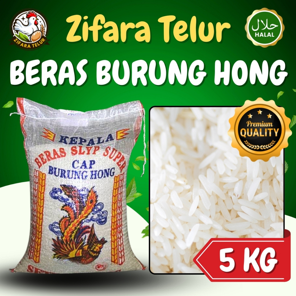 

Zifara Telur - 5 KG Beras Pulen Burung Hong