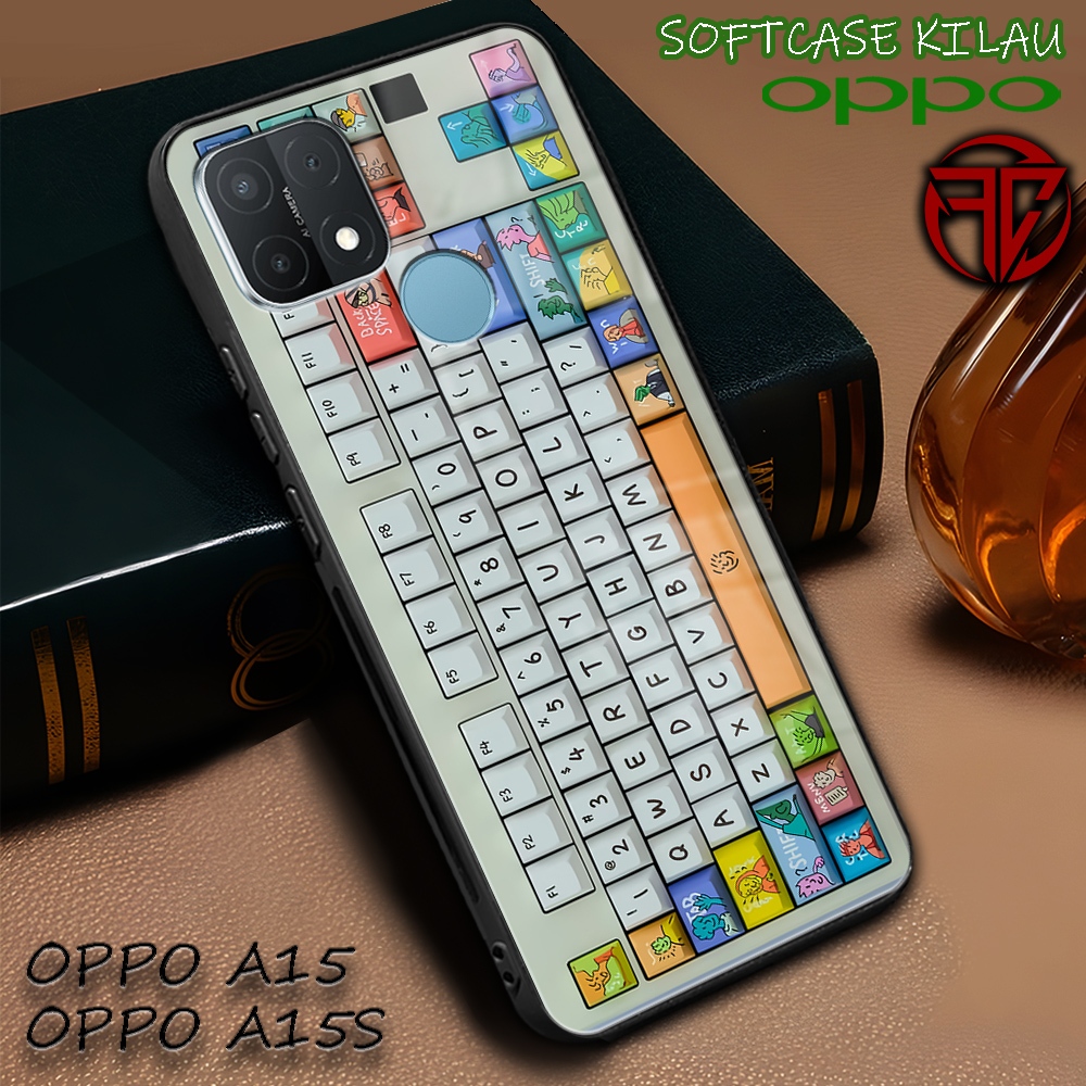 [SC63] Softcase Kilau Oppo A15 | Oppo A15s | Casing Kaca Mika | Kesing Keren Aesthetic [ Keyboard ] 