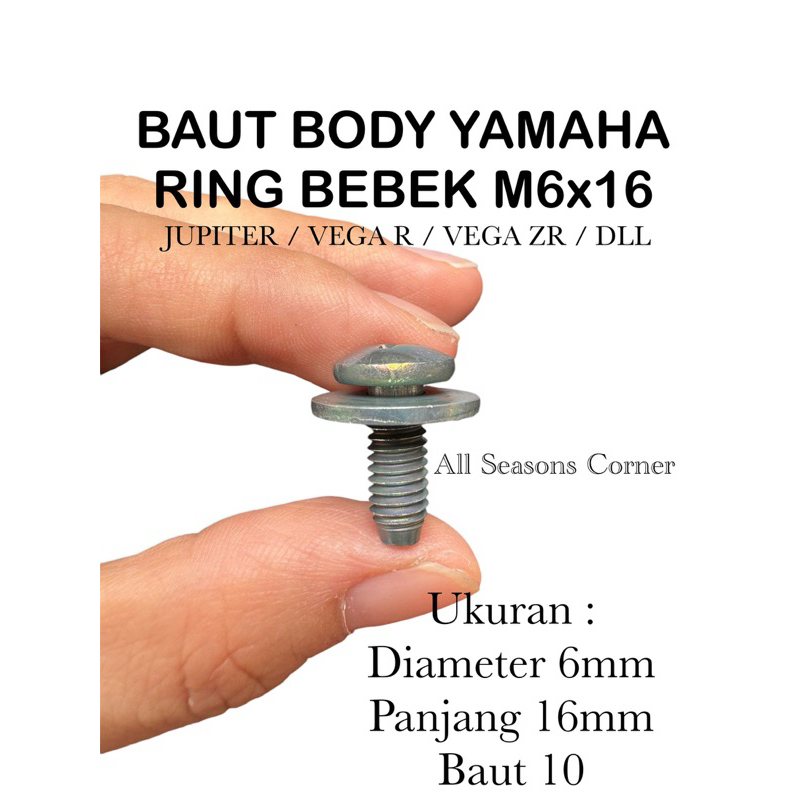 BAUT BODY YAMAHA RING BEBEK M6x16