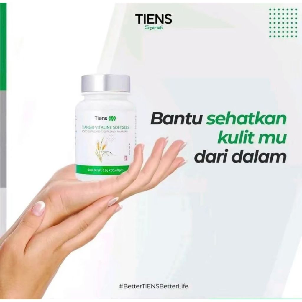 Vitaline Softgel Tiens Pemutih Tubuh Original 100% isi 5 Capsules Segel Mencerahkan Kulit Tianshi So