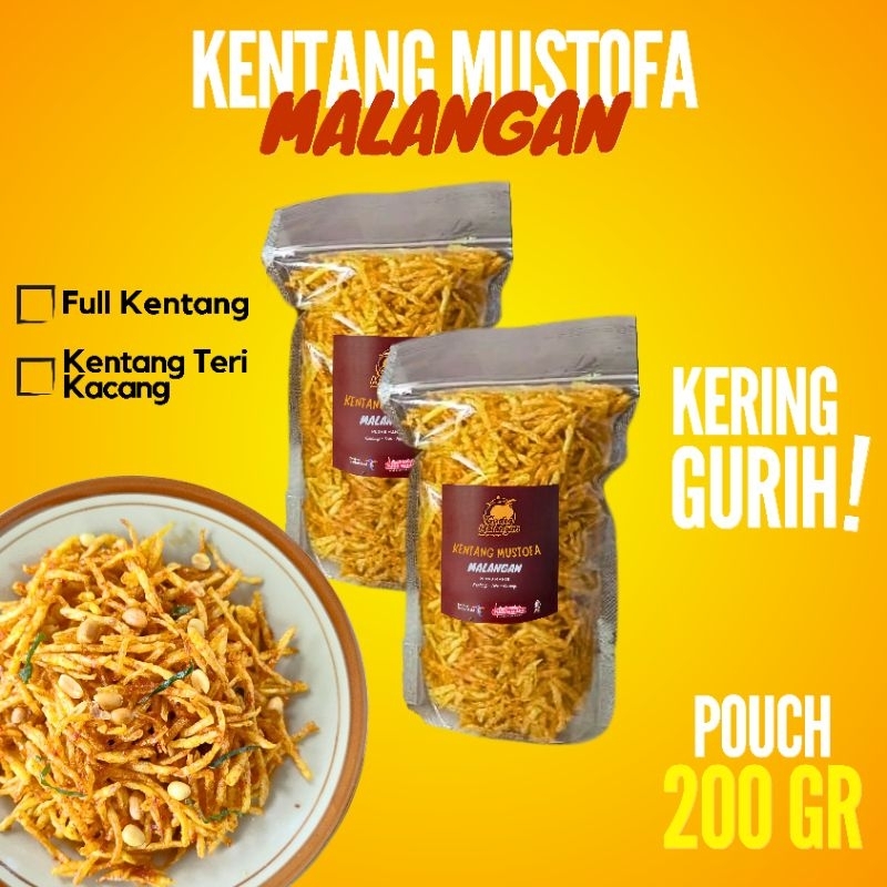 

Kering Kentang Gurih Premium, Kentang Mustofa Malangan - Kemasan Pouch