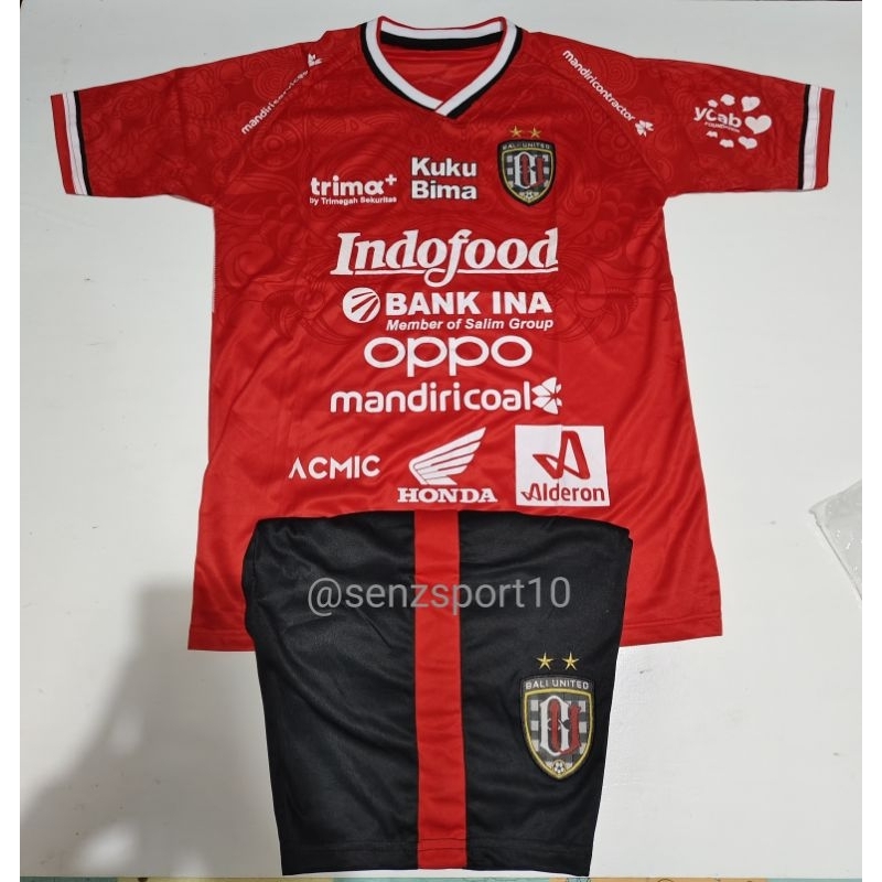 Jersey setelan bali united merah 2024