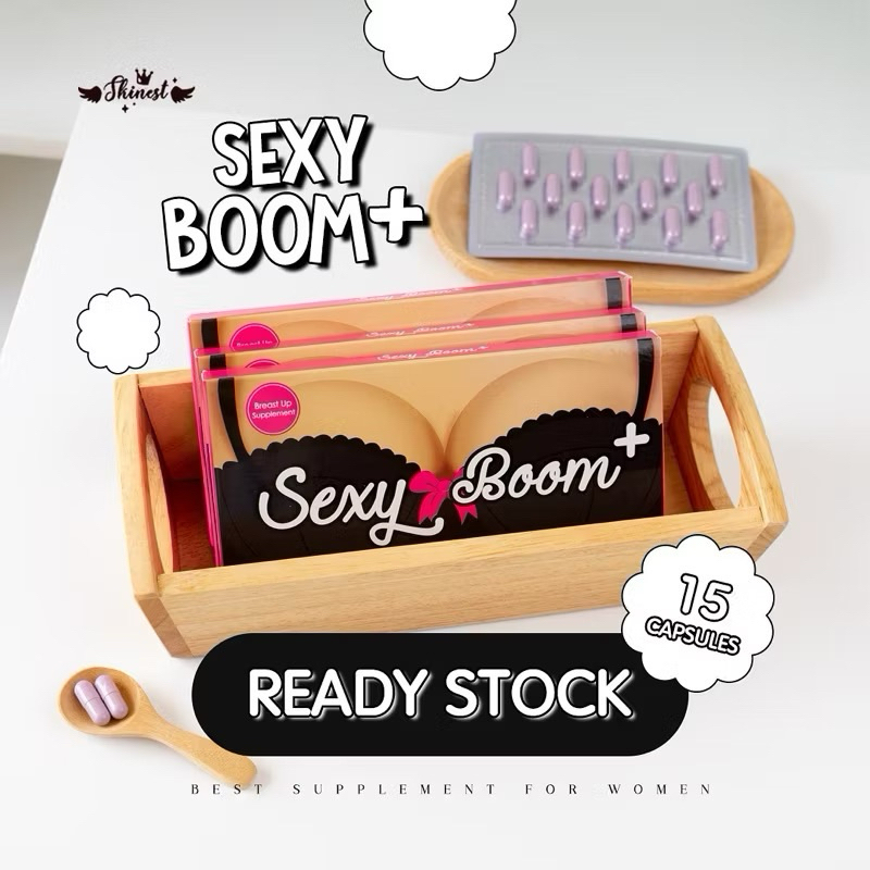 SEXY BOOM + Plus ENLARGEMENT BREAST50,000MG WHITENING ORIGINAL 100%