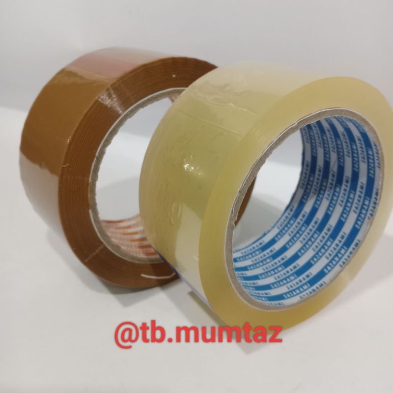 

Isolasi lakban bening/cokelat 2 inchi atau 48mm