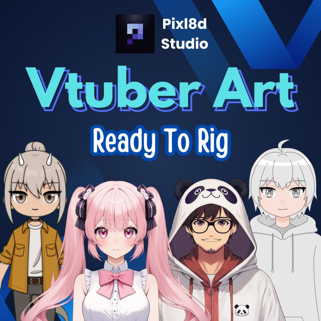 Jasa Komisi Gambar Karakter Anime Vtuber Model Live2d Ready To Rig