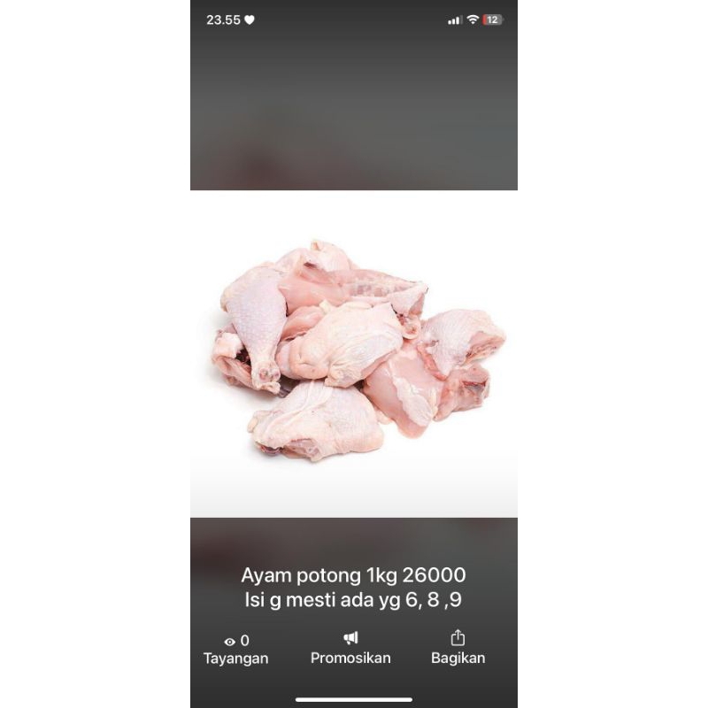 

Ayam potong 1kg FROZEN
