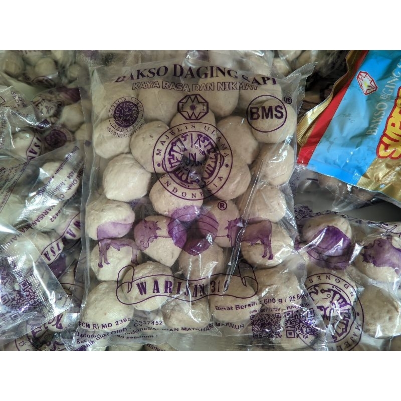 

No.1 bakso sapi asli BMS cap WARISAN 319 isi 25 butir