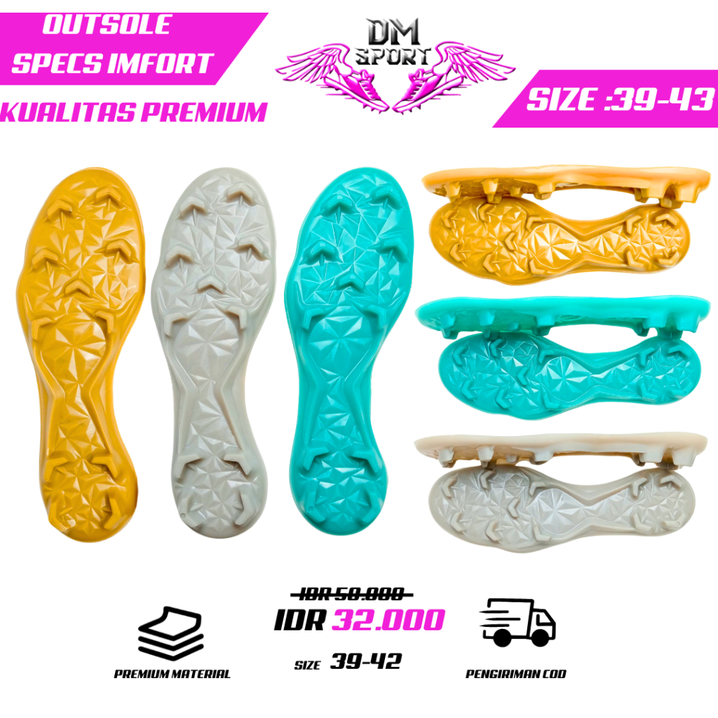 Outsole-Sol Telapak Sepatu Bola Sepcs Original Size 38-42
