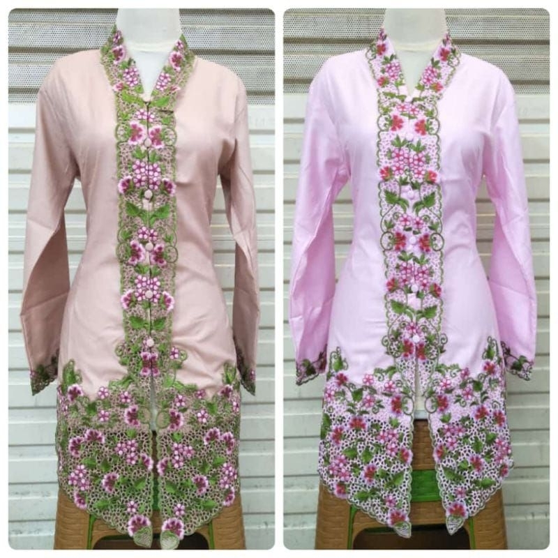 ATASAN KEBAYA ENCIM MODERN LENGAN PANJANG BORDIR JUMBO BETAWI KATUN IMA // KEBAYA ENCIM