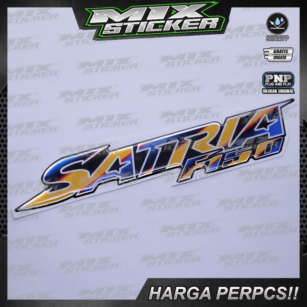 Emblem suzuki satria fu 150 / emblem timbul suzuki satria fu / emblem titanium suzuki satria / emble