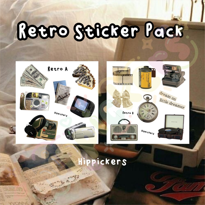 

Retro Aesthetic Sticker Sheet Pack Waterproff by Hippickers