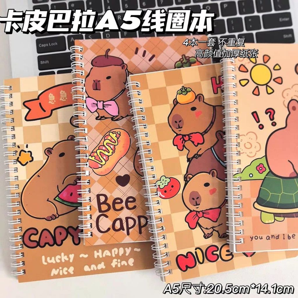 

BELLA NOTEBOOK BUKU A5 RING STICKY NOTE BOOK RING CAPYBARA