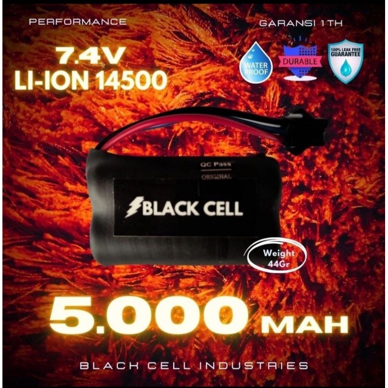 Black Cell Li-ion 14500 7.4V 5000 MAH