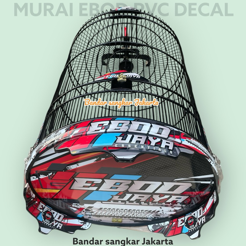 (GRAB GOSEND) SANGKAR KANDANG MURAI EBOD JAYA PVC DECAL UKURAN NO 2