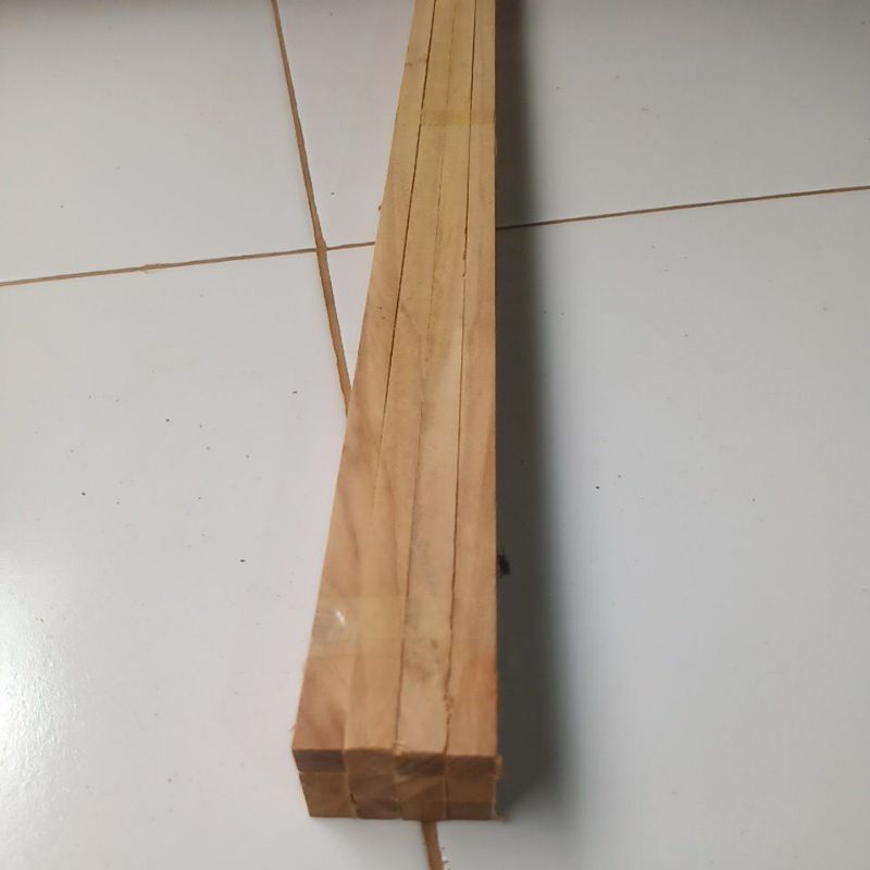Kayu kotak tiang sangkar panjang 65 cm tebal 1cm jati
