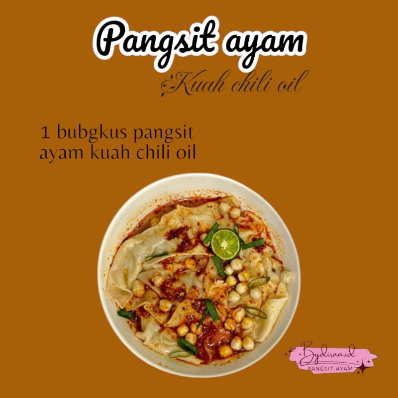 

Pangsit Ayam Kuah Chili Oil/1bungkus pangsit ayam/ kuah chili oil/ makanan instan/ foodpedas