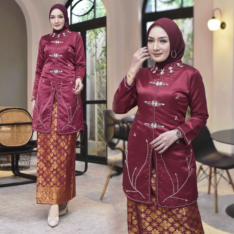 SET TUNIK PAYET LIVIA//SETELAN KEBAYA PESTA//SET KEBAYA WISUDA