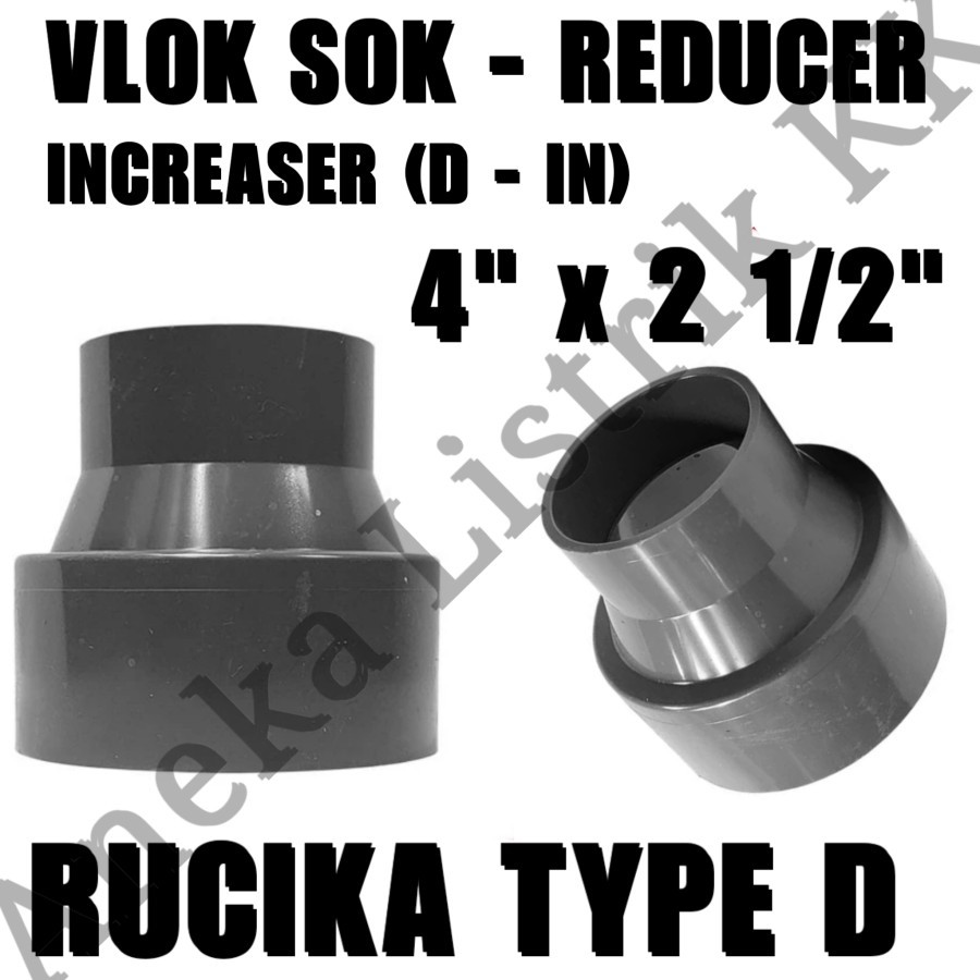 RUCIKA D VLOK SOK SOCK 4" x 2,5" REDUCER INCREASER VSOK 4 x 2,5 " INCH