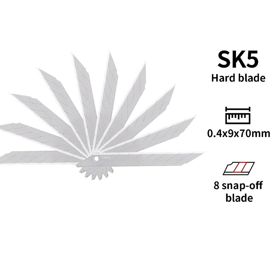 

Deli E2015 Isi Cutter / Pisau Cutter desain keras, kuat dan tahan lama 10pcs/box