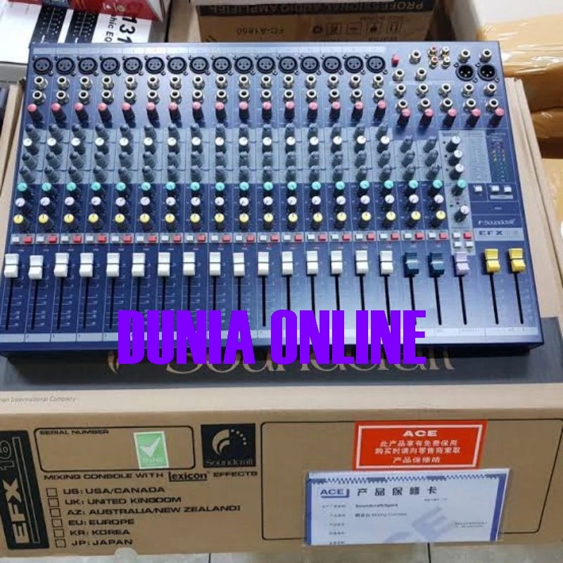 SOUNDCRAFT EFX 16 EFX16 MIXER AUDIO 16 CHANNEL