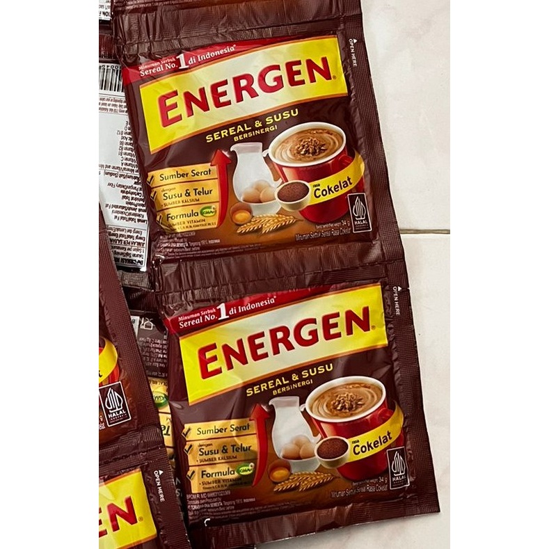 

Energen Coklat, Vanila, Kacang, Jahe ( Harga isi 5 sachet x 34 gr )