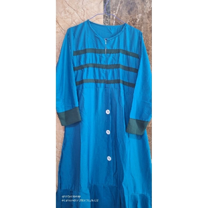GAMIS BALETOLI RENDA SUSUN  BIRU TOSCA