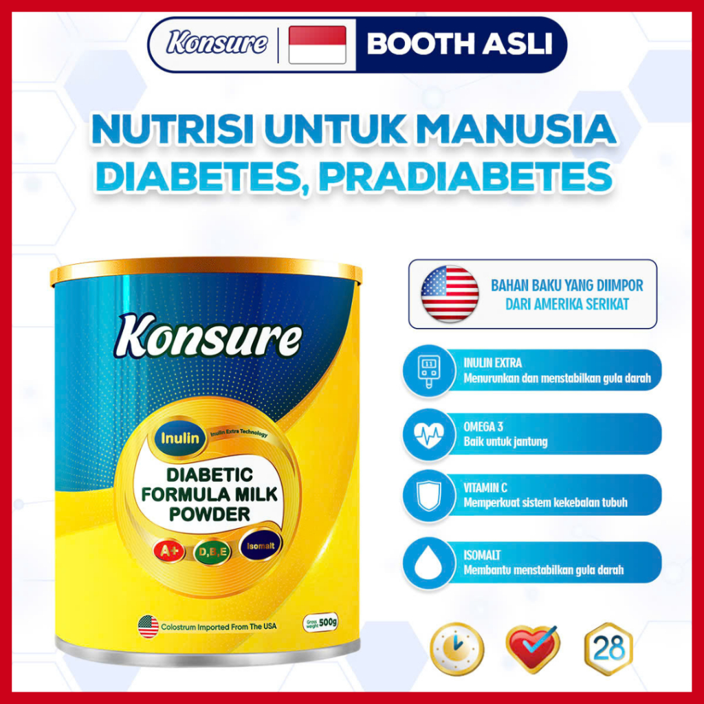 

KONSURE SUSU DIABETES IMPOR | NUTRISI UNTUK DIABETES, MERANGSANG PANKREAS PRODUKSI INSULIN ALAMI