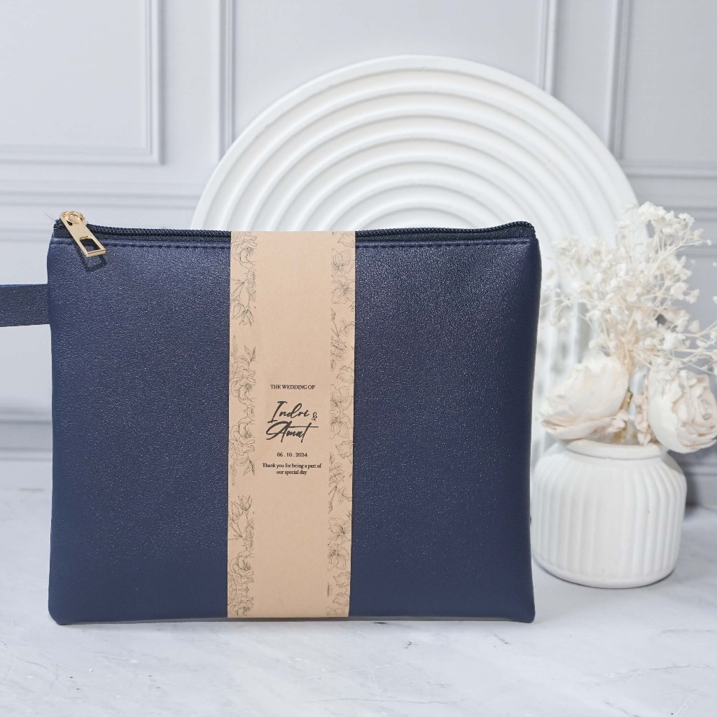 𝗣𝗥𝗘𝗠𝗜𝗨𝗠 SOUVENIR POUCH ZIPPER 18 x 14 CM INCLUDE PACKING PLASTIK DESAIN CUSTOM ZIPPER POUCH Z1-1 18 