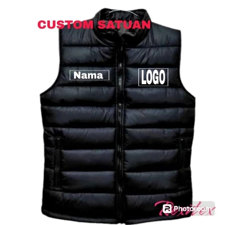 Rompi Custom | Rompi Pria | Rompi Vest Custom Logo / Nama Sablon | Jaket Rompi Outdoor | Rpmpi Puffe