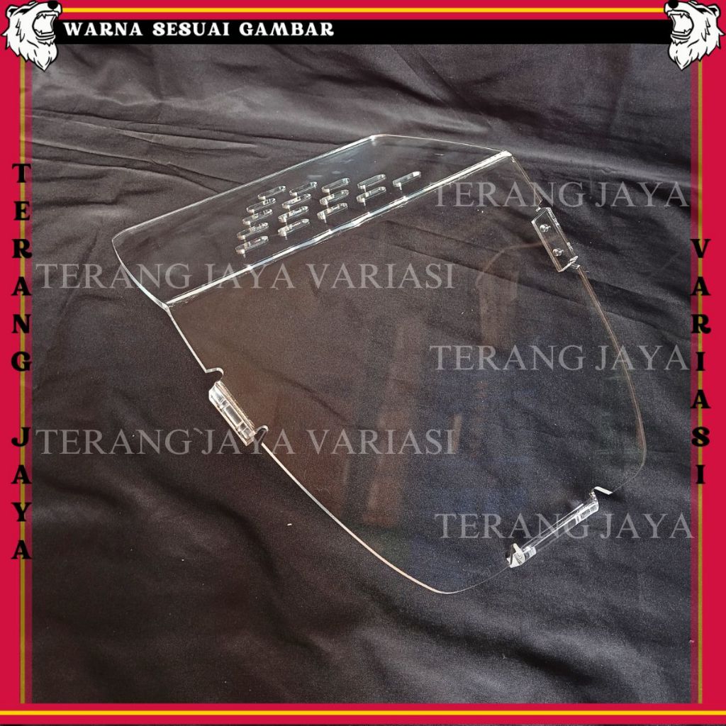 DOWNDRAFT PCX 150 TUTUP SKAT BAGASI TEBAL 5 MILI SEKAT BAGASI PEMISAH BOX BAGASI TRANSPARAN AKRILIK 