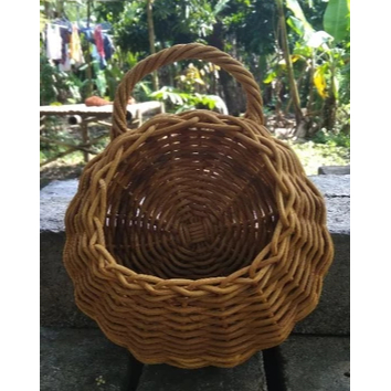 Vas Rotan Gantung | Pot Bunga Rotan Gantung