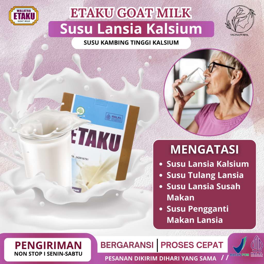 Susu Lansia Kalsium Susu Tulang Lansia Susu Lansia Susah Makan Susu Pengganti Makan Lansia Susu Etak