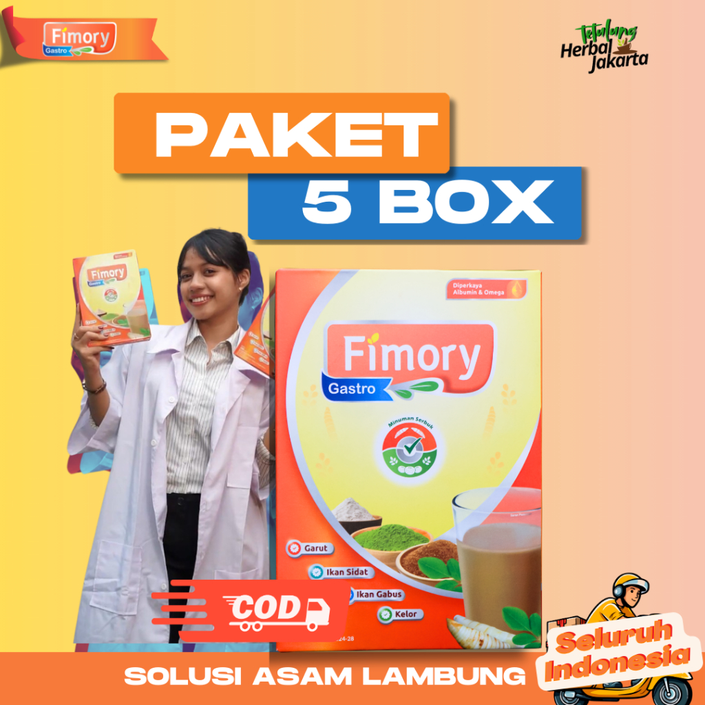 

Fimory Gastro 5 Box - Herbal Magh Asam Lambung Ampuh BPOM