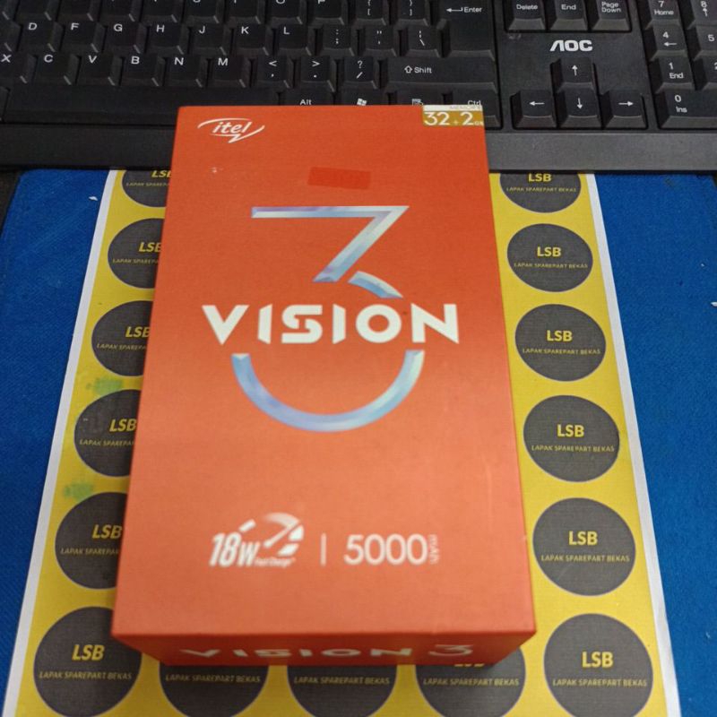 DUS BOX HANDPHONE ITEL VISION 3 ORIGINAL BEKAS