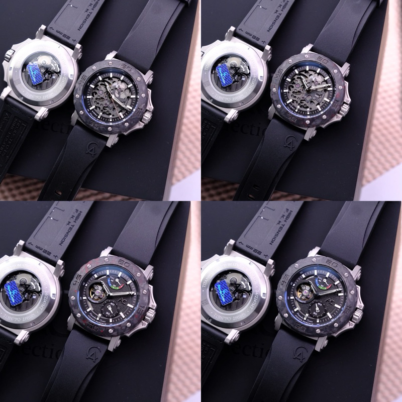 JAM TANGAN PRIA ALEXANDRE CHRISTIE AC9205/AC 9205 AUTOMATIC CASE CARBON ORIGINAL