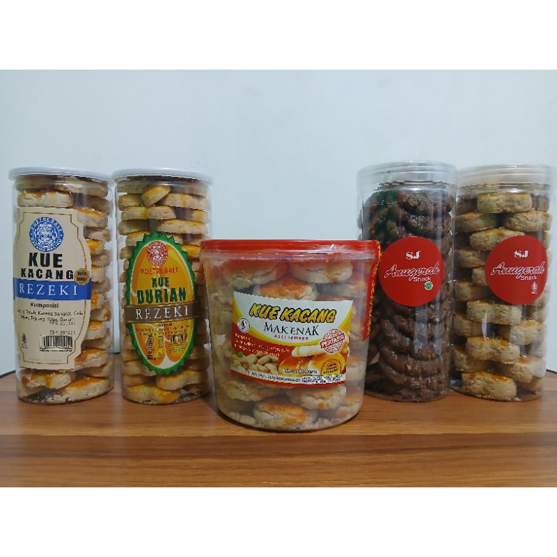 

Kue Kacang toples dan tabung 900g Cookies Kering